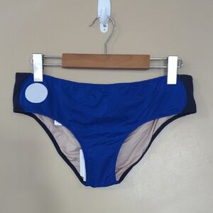 LaPerla Two-tone Blue Bikini Bottom Circle Detail Large New